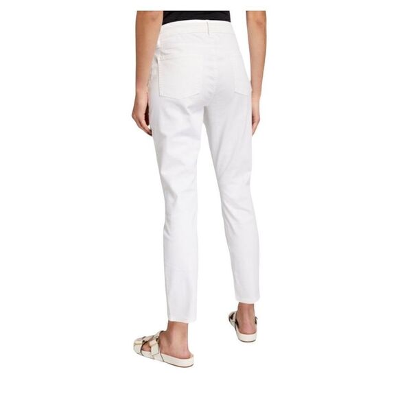 Eileen Fisher white organic cotton skinny ankle jeans size 8 - Picture 2 of 16